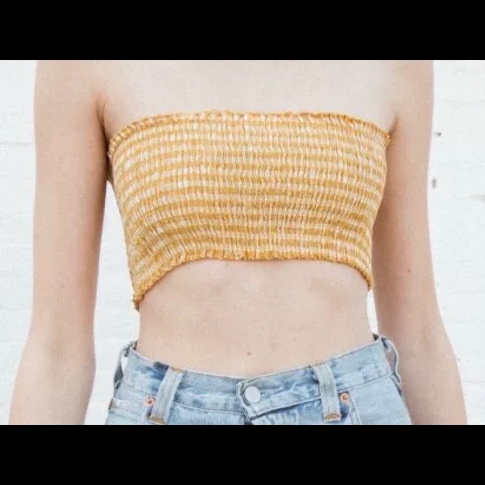 BNWT Brandy Melville Yellow Gingham Tube Top